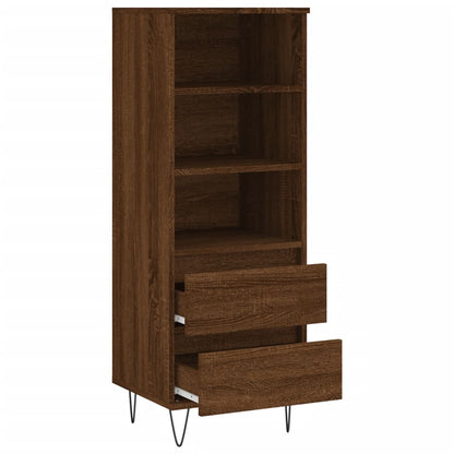 Highboard Brown Oak 40x36x110 cm Engineered Wood