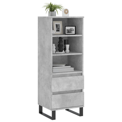 Highboard Concrete Grey 40x36x110 cm Engineered Wood