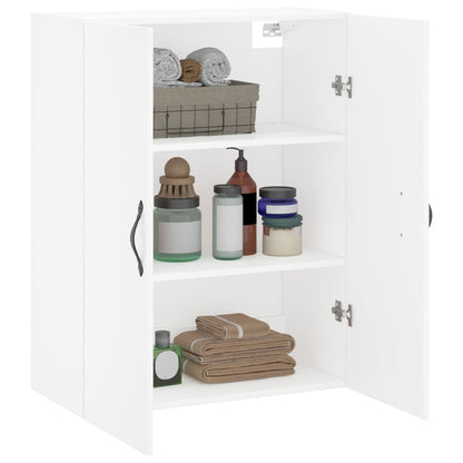 Wall Mounted Cabinet White 69.5x34x90 cm Engineered Wood