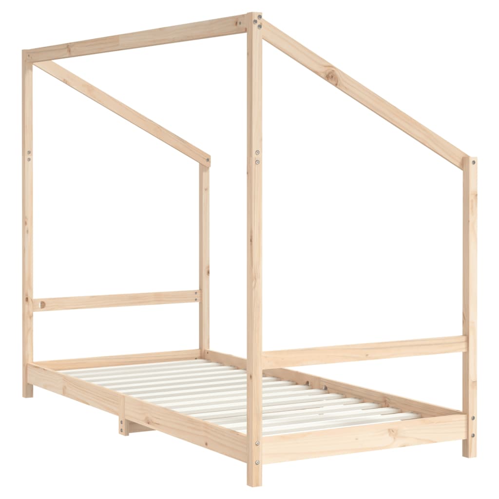 Kids Bed Frame 90x200 cm Solid Wood Pine