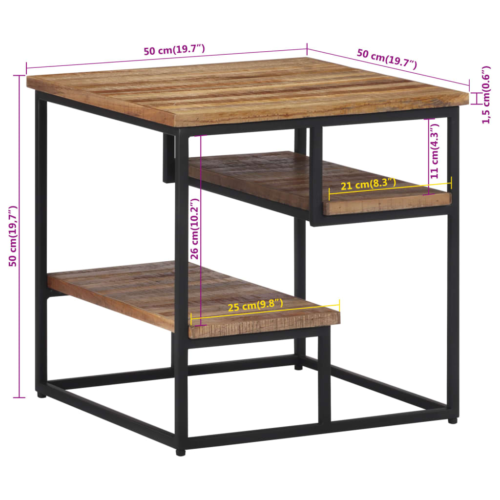 Side Table 50x50x50 cm Solid Reclaimed Teak