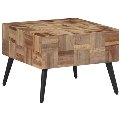 Coffee Table Grey 55x55x40 cm Solid Reclaimed Teak