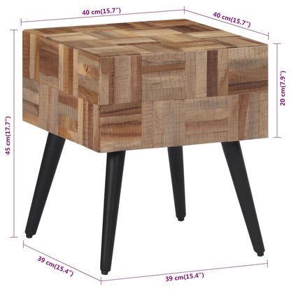 Side Table 40x40x45 cm Solid Reclaimed Teak