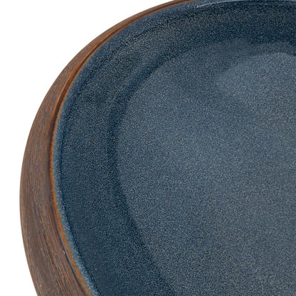 Countertop Basin Brown and Blue Oval 59x40x15 cm Ceramic