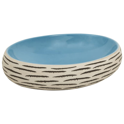 Countertop Basin Multicolour Oval 59x40x15 cm Ceramic