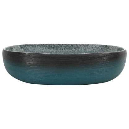 Countertop Basin Turquoise Oval 59x40x14 cm Ceramic