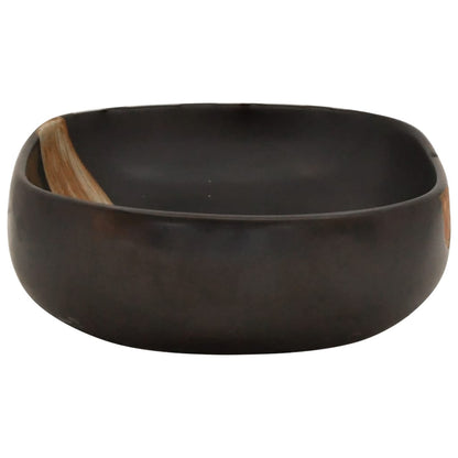 Countertop Basin Black Oval 59x40x14 cm Ceramic