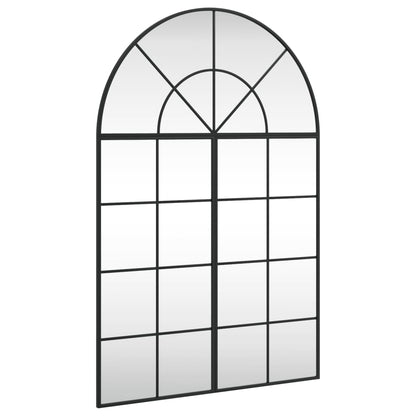 Wall Mirror Black 80x120 cm Arch Iron