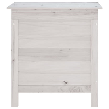 Garden Storage Box White 50x49x56.5 cm Solid Wood Fir