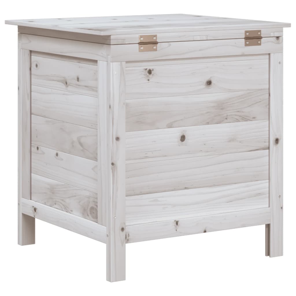 Garden Storage Box White 50x49x56.5 cm Solid Wood Fir