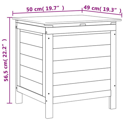 Garden Storage Box Anthracite 50x49x56.5 cm Solid Wood Fir