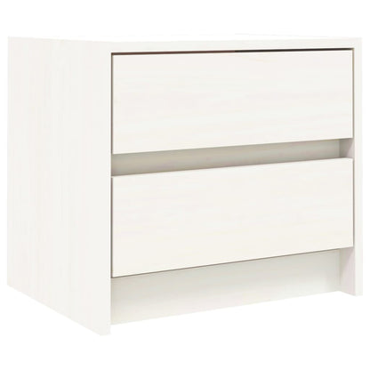 Bedside Cabinets 2 pcs White 40x31x35.5 cm Solid Wood Pine