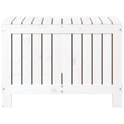 Garden Storage Box White 76x42.5x54 cm Solid Wood Pine