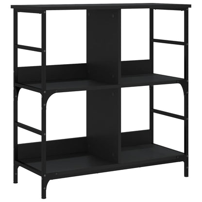 Bookshelf Black 78.5x33x82 cm Engineered Wood