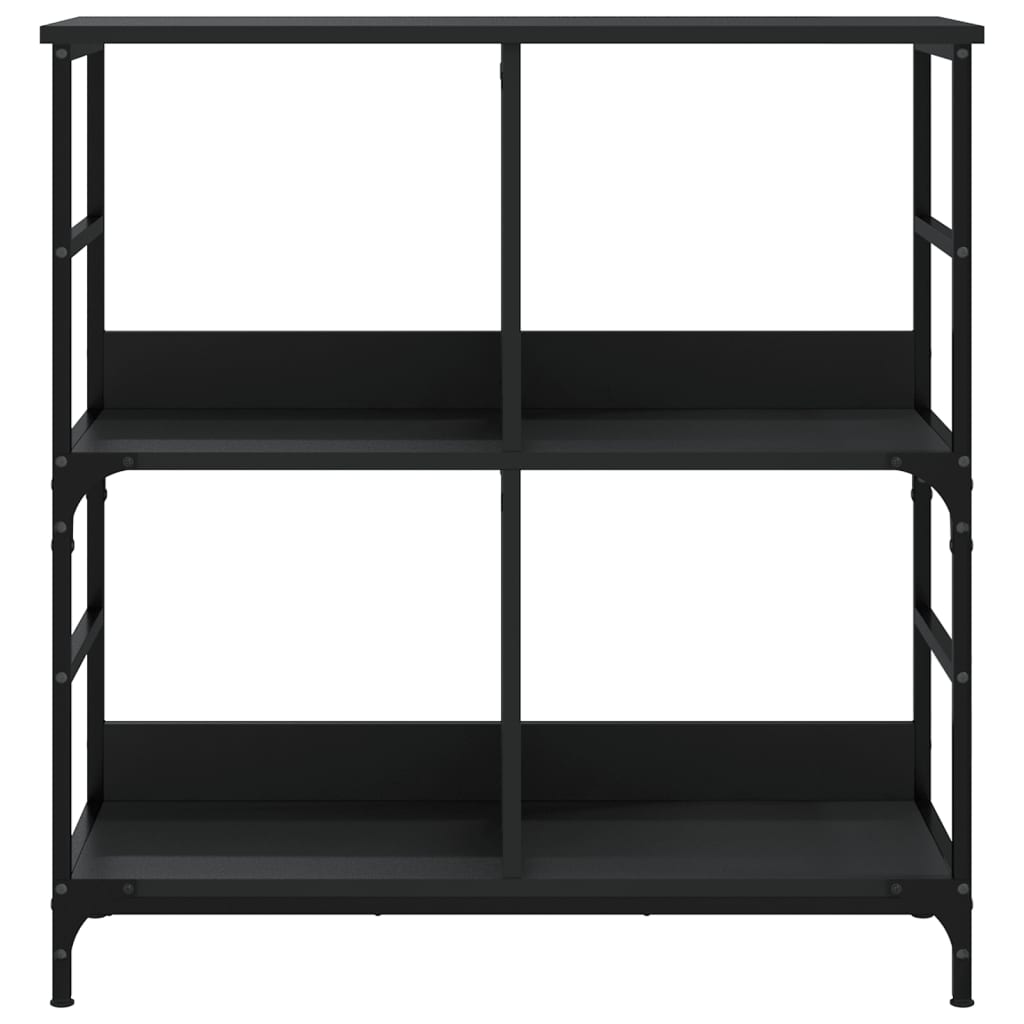 Bookshelf Black 78.5x33x82 cm Engineered Wood