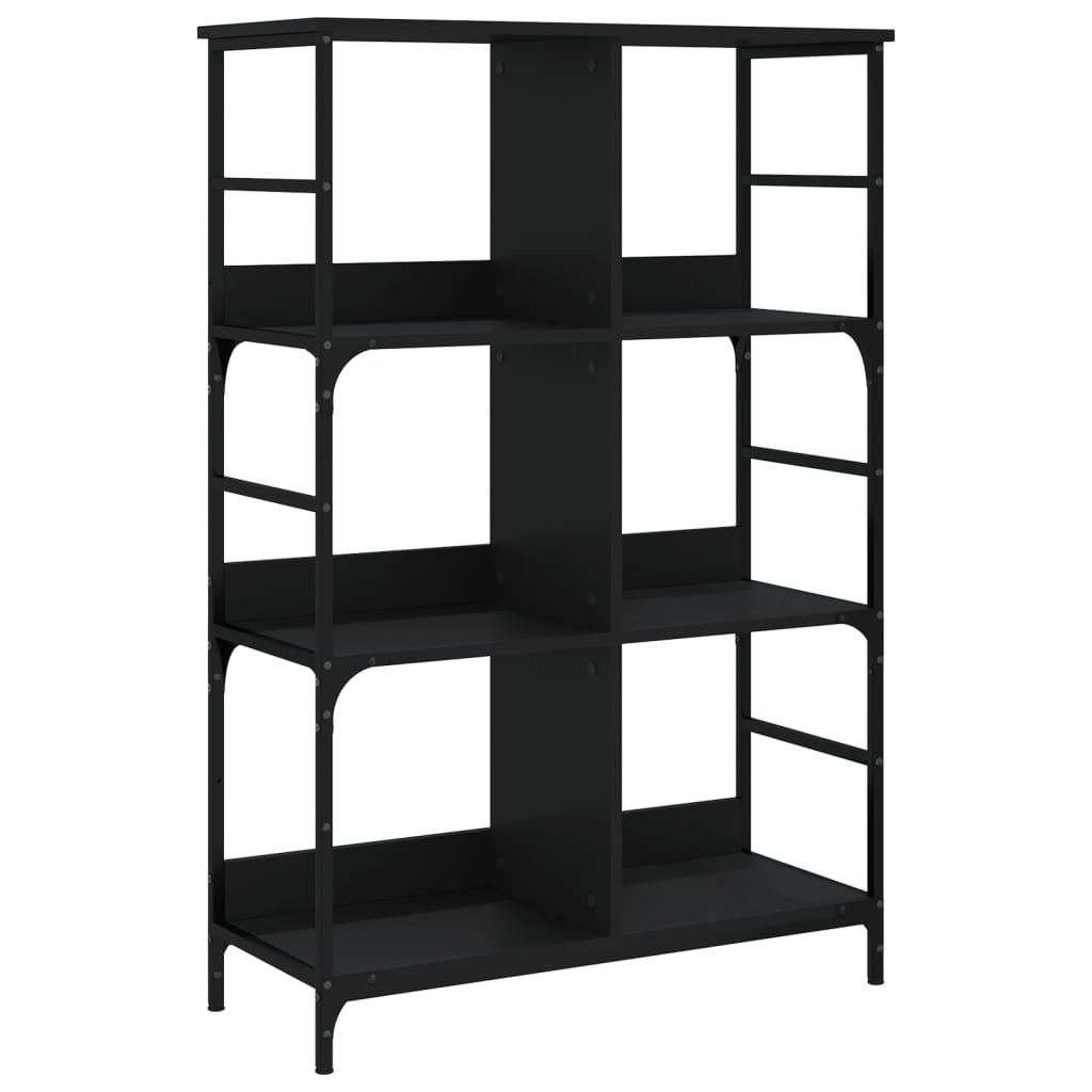 Bookshelf Black 78.5x33x117.5 cm Engineered Wood