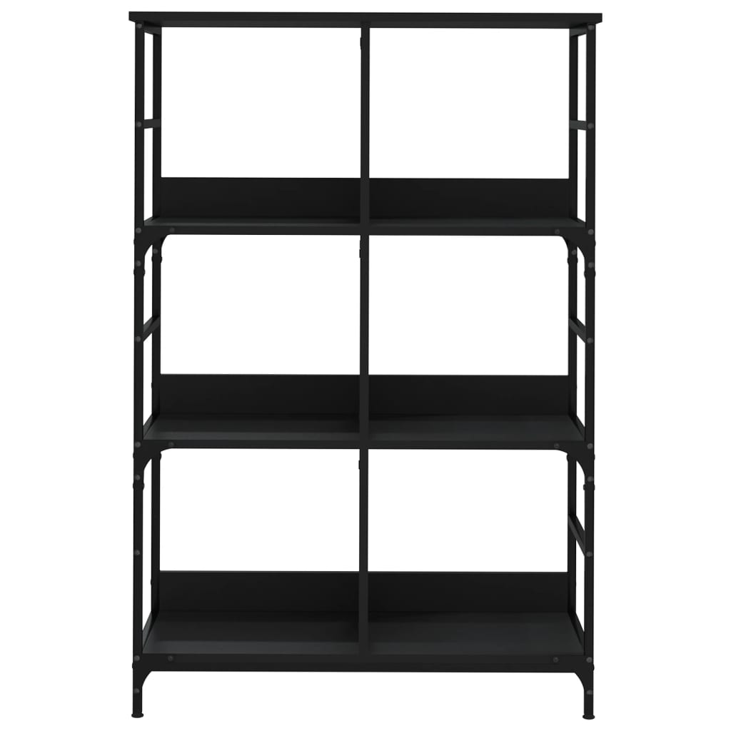 Bookshelf Black 78.5x33x117.5 cm Engineered Wood