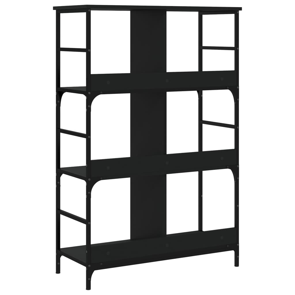 Bookshelf Black 78.5x33x117.5 cm Engineered Wood