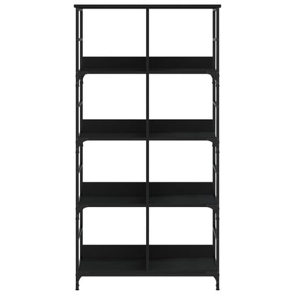 Bookshelf Black 78.5x33x153 cm Engineered Wood