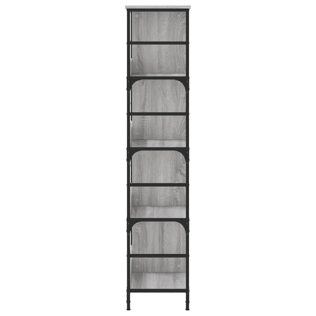 Bookshelf Grey Sonoma 78.5x33x153 cm Engineered Wood