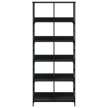 Bookshelf Black 78.5x33x188.5 cm Engineered Wood