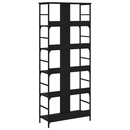 Bookshelf Black 78.5x33x188.5 cm Engineered Wood