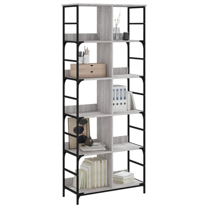 Bookshelf Grey Sonoma 78.5x33x188.5 cm Engineered Wood