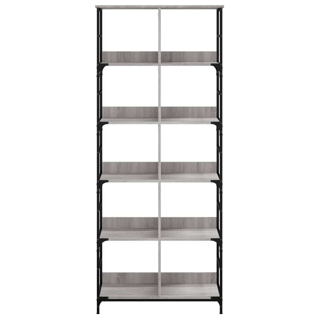 Bookshelf Grey Sonoma 78.5x33x188.5 cm Engineered Wood