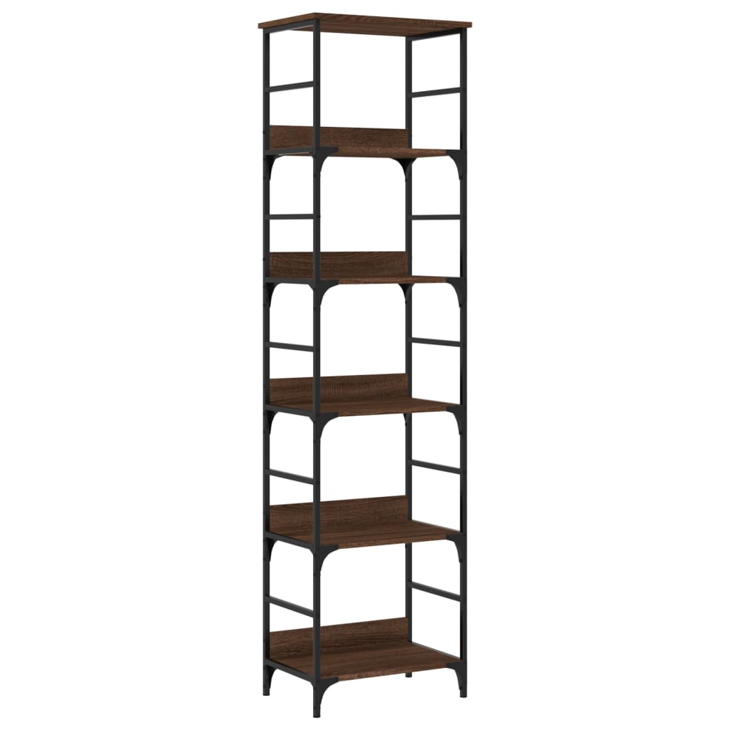 Bookshelf Brown Oak 50x33x188.5 cm Engineered Wood