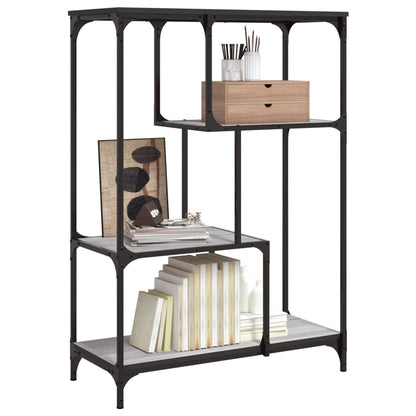 Bookshelf Grey Sonoma 81x36x115 cm Engineered Wood and Steel