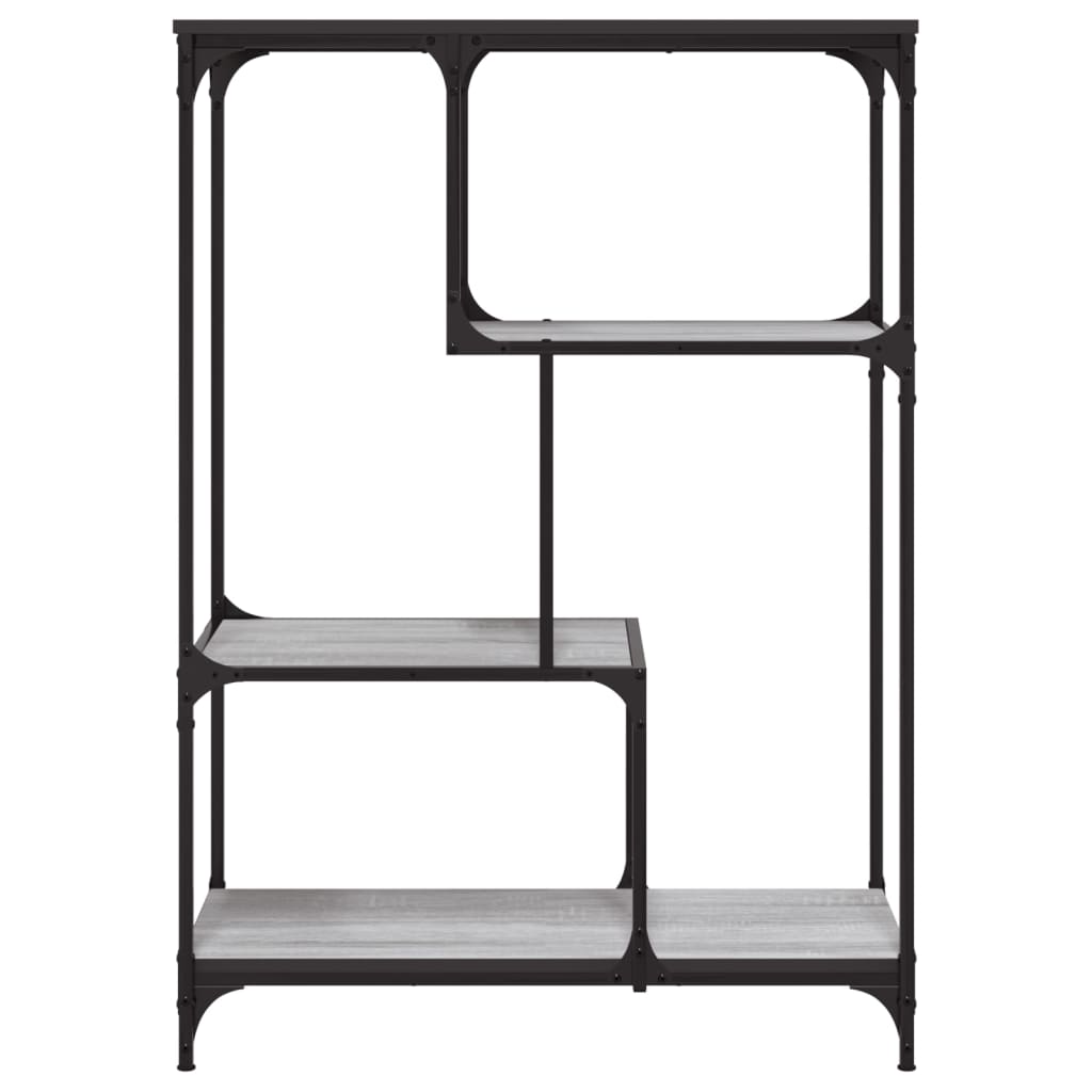 Bookshelf Grey Sonoma 81x36x115 cm Engineered Wood and Steel