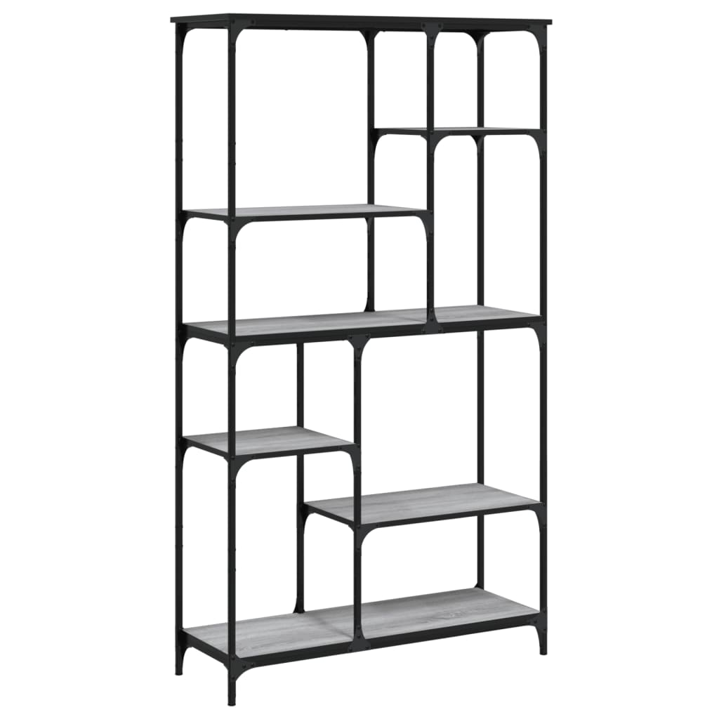 Bookshelf Grey Sonoma 99x35.5x176 cm Engineered Wood and Steel