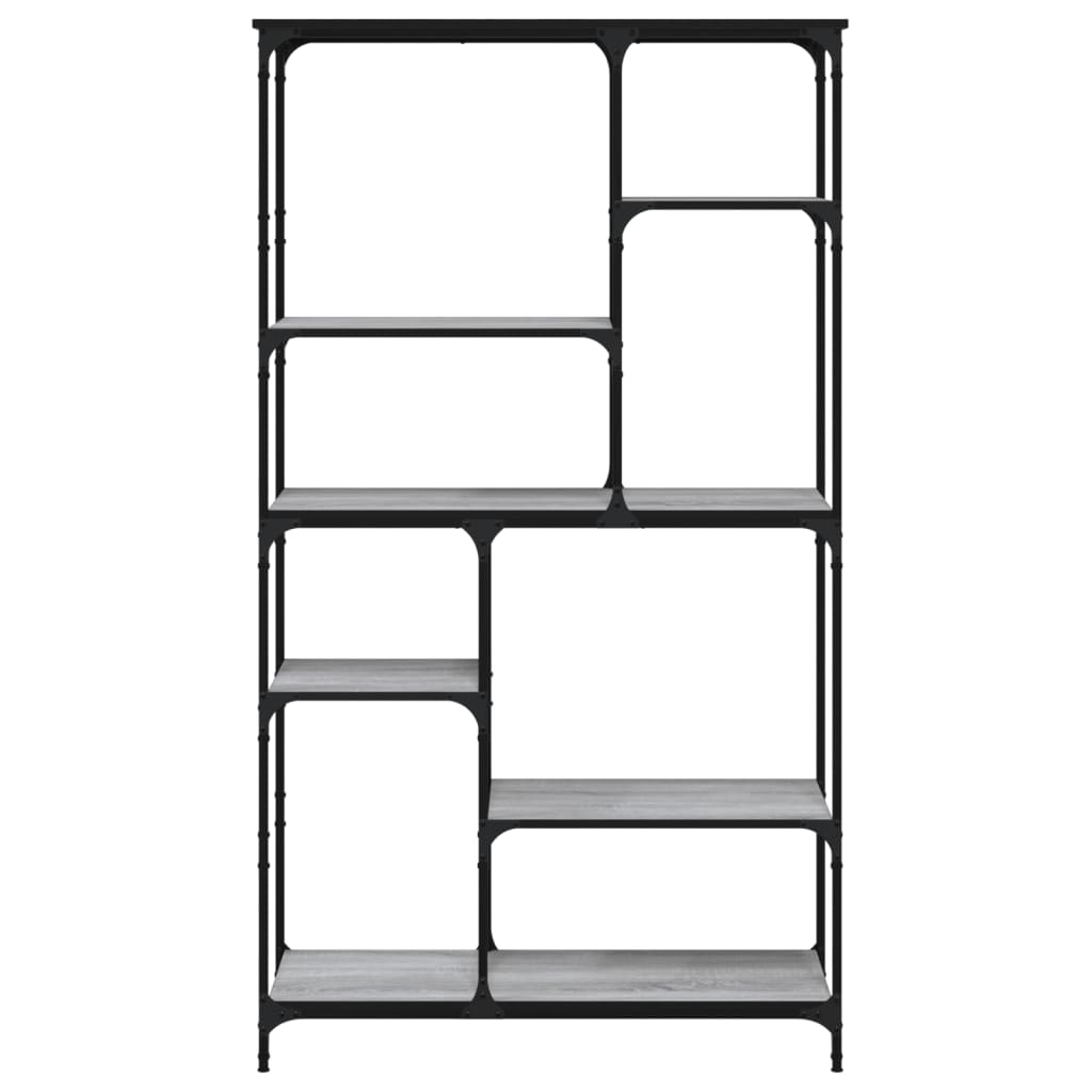 Bookshelf Grey Sonoma 99x35.5x176 cm Engineered Wood and Steel