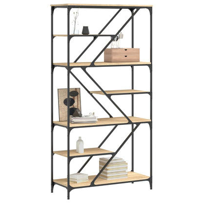 Bookshelf Sonoma Oak 91x36x176 cm Engineered Wood and Steel