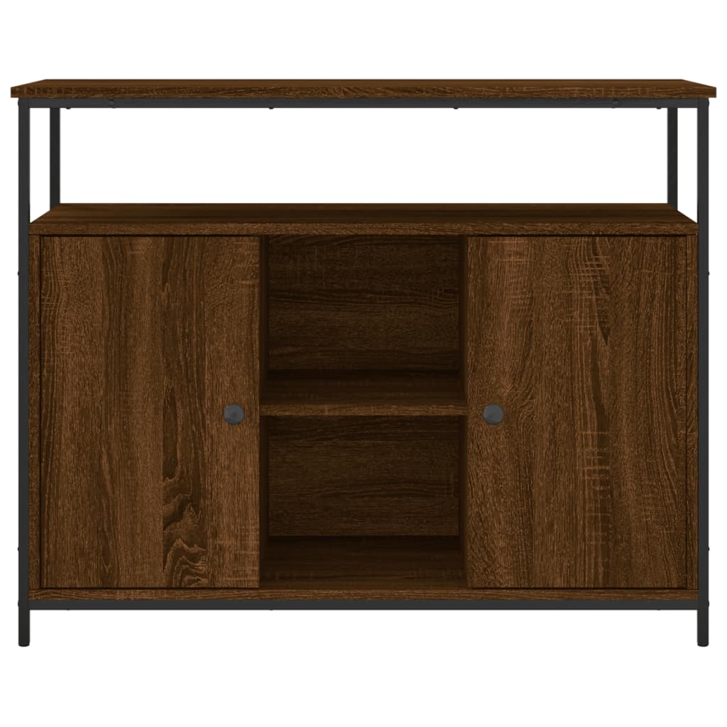 Sideboard Brown Oak 100x35x80 cm Engineered Wood