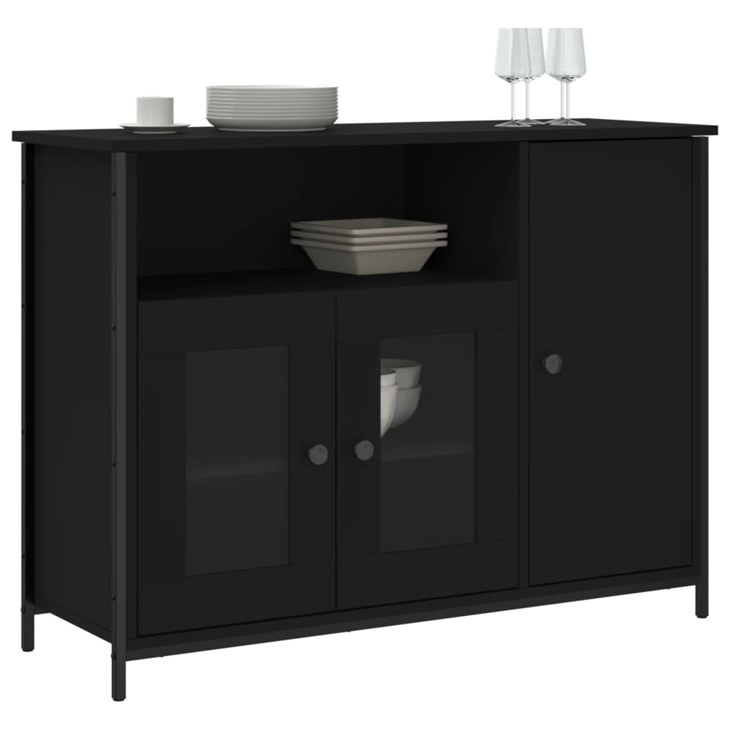 Sideboard Black 100x35x75 cm Engineered Wood