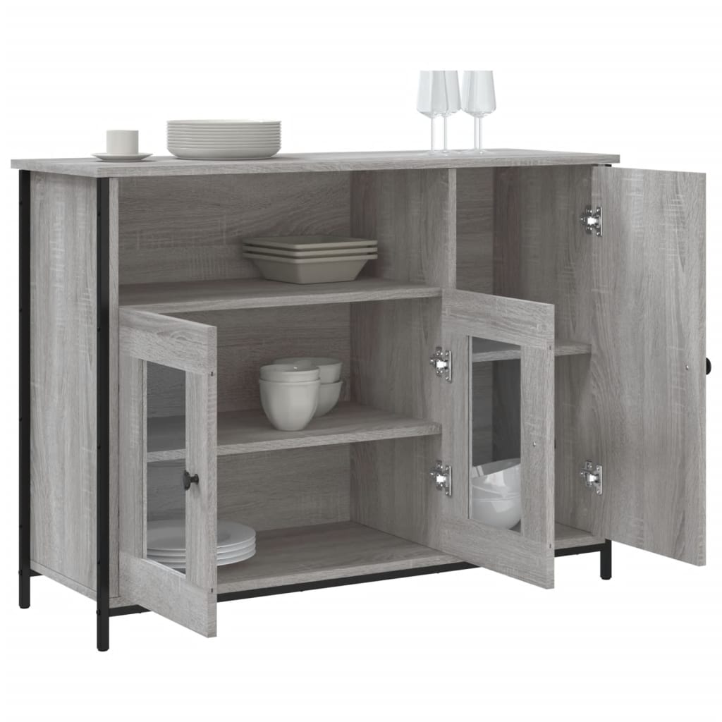 Sideboard Grey Sonoma 100x35x75 cm Engineered Wood