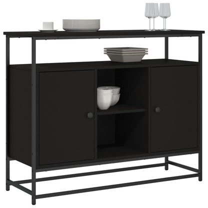 Sideboard Black 100x35x80 cm Engineered Wood