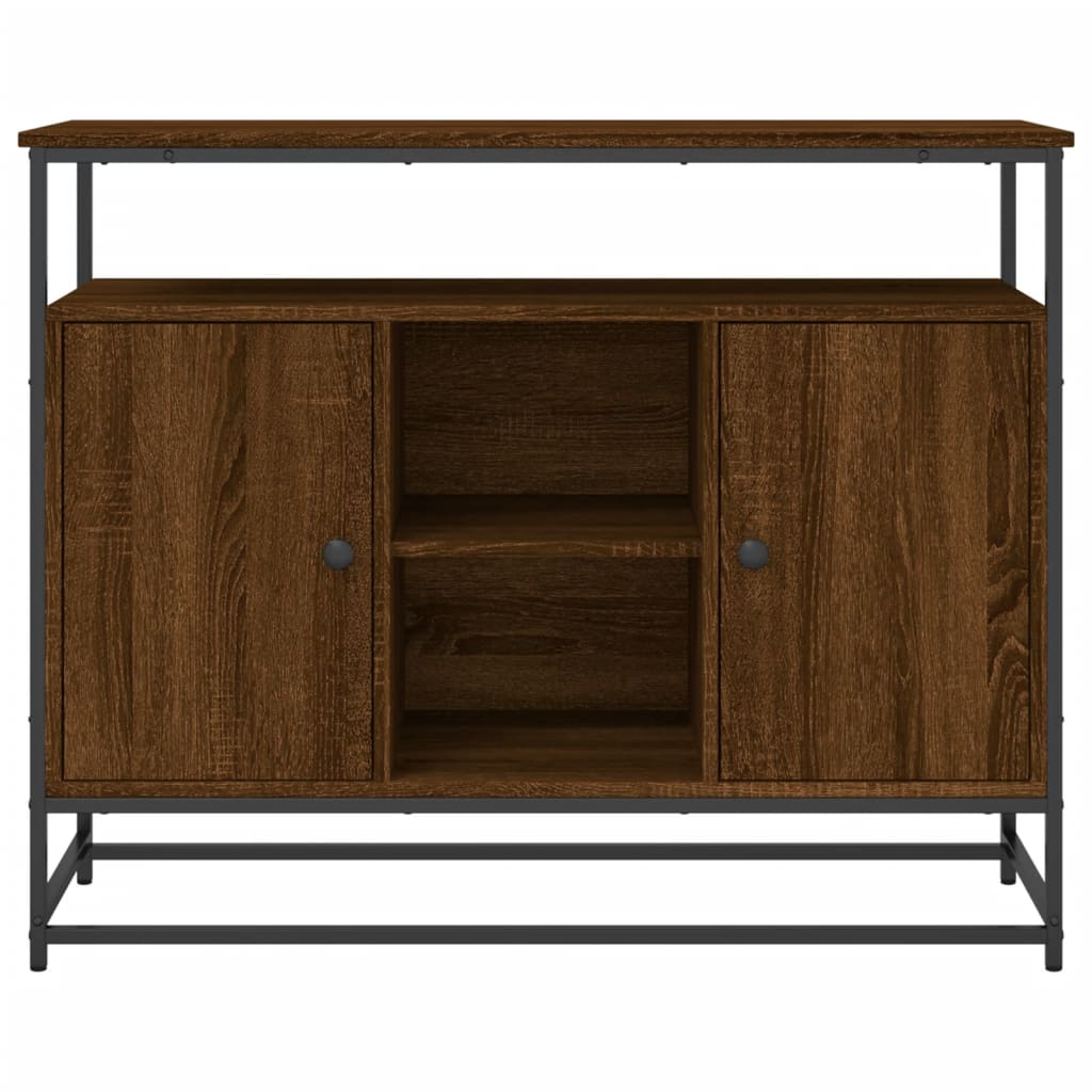 Sideboard Brown Oak 100x35x80 cm Engineered Wood