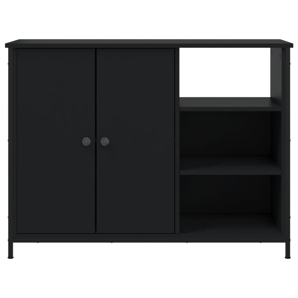 Sideboard Black 100x33x75 cm Engineered Wood