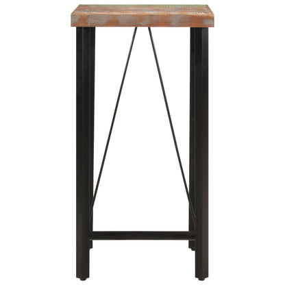 Bar Table 55x55x107 cm Solid Wood Reclaimed and Iron