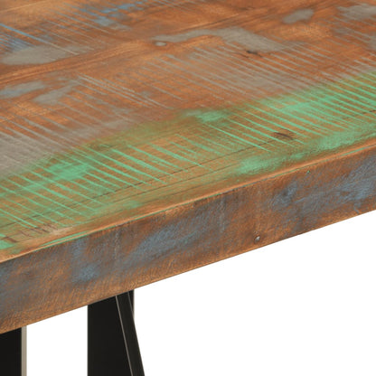 Bar Table 55x55x107 cm Solid Wood Reclaimed and Iron