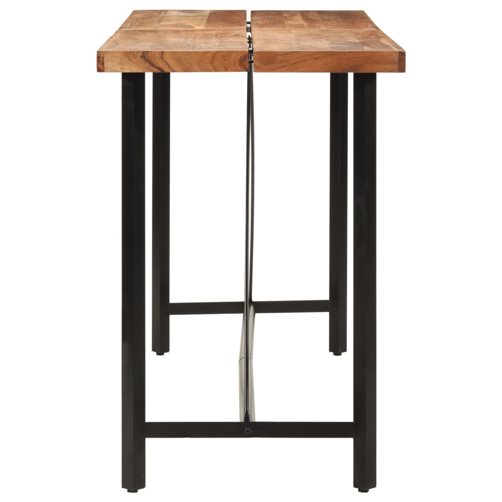 Bar Table 180x70x107 cm Solid Wood Acacia and Iron