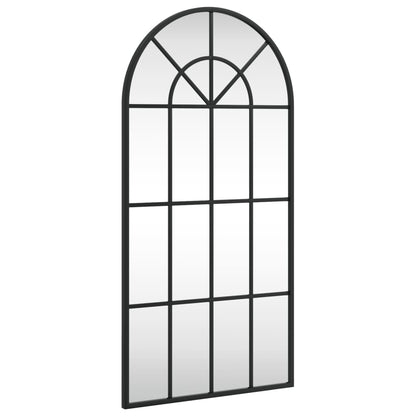 Wall Mirror Black 40x80 cm Arch Iron
