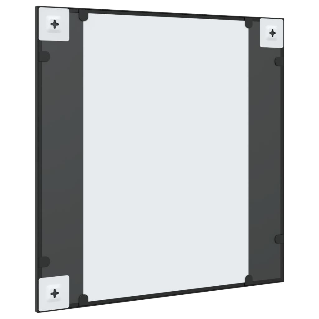 Wall Mirror Black 60x60 cm Square Iron