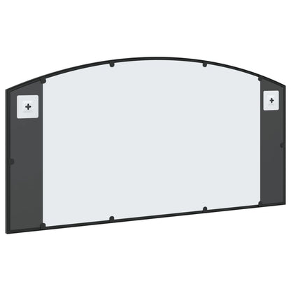Wall Mirror Black 100x50 cm Arch Iron