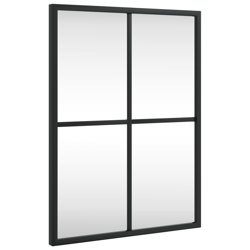 Wall Mirror Black 30x40 cm Rectangle Iron