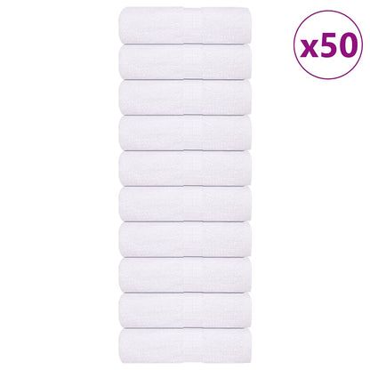 Washcloths 50 pcs White 15x21 cm 360 gsm 100% Cotton