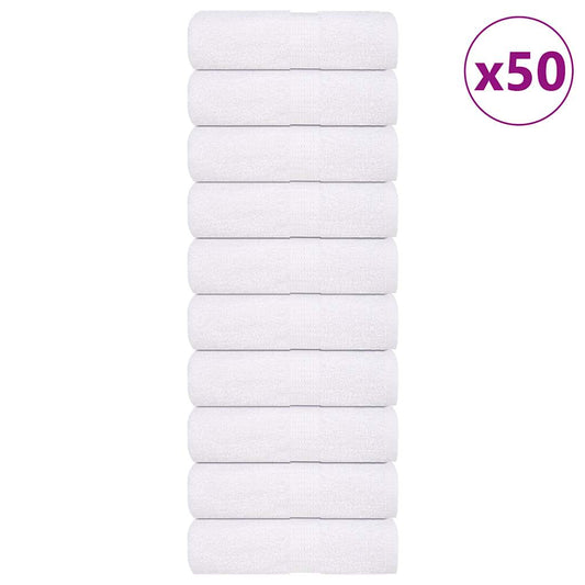 Soap Towels 50 pcs White 30x30 cm 360 gsm 100% Cotton