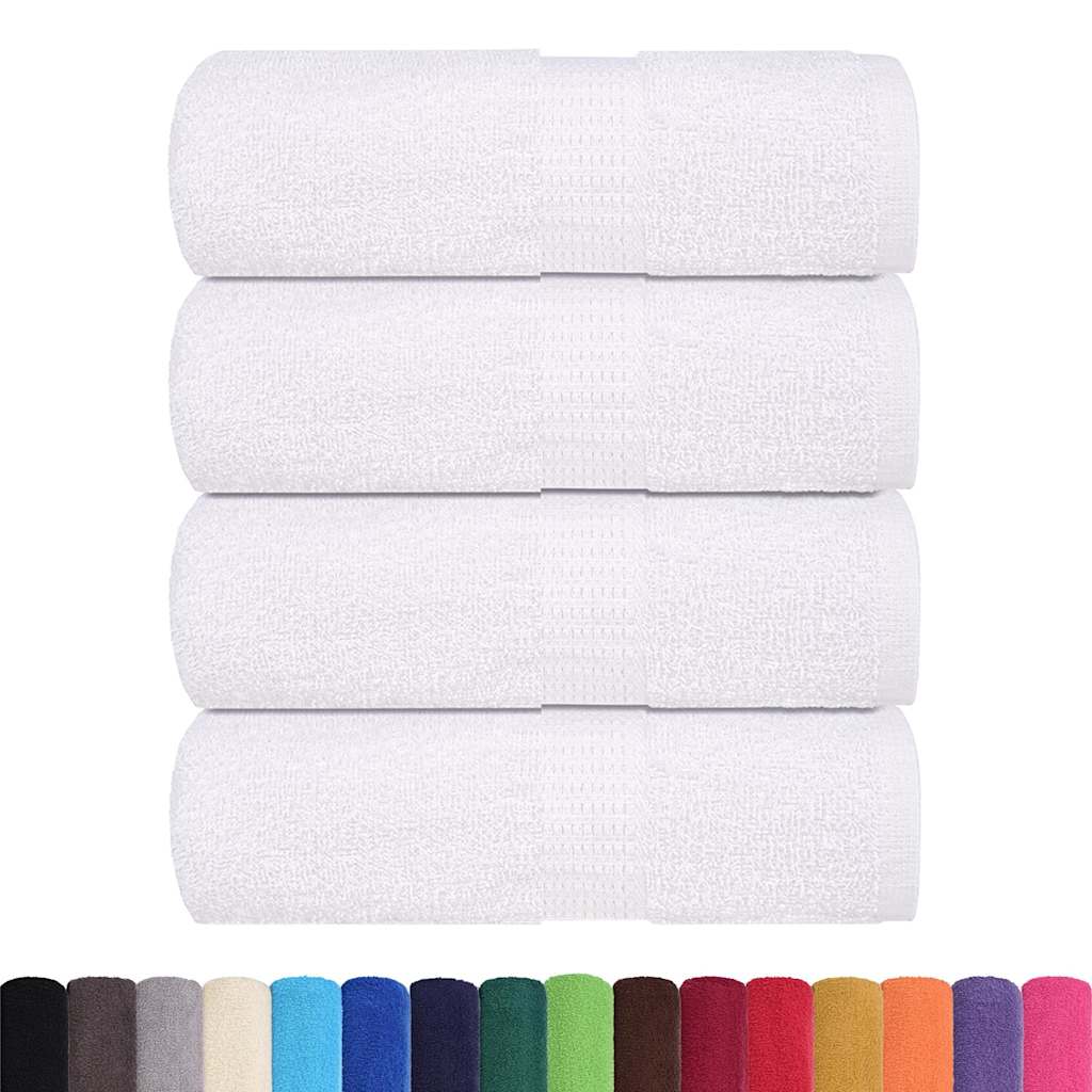 Guest Towels 4 pcs White 30x50 cm 360 gsm 100% Cotton